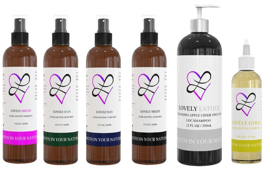 LOVELY STARTER KIT - 4 HAIR MISTS, SHAMPOO AND HAIR OIL